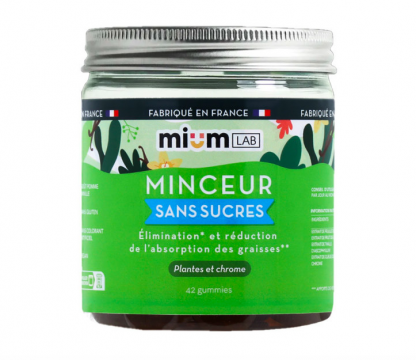 MIUM LAB - Minceur sans sucres - &Eacute;limination et r&eacute;duction de l'absorption des graisses 42 gummies
