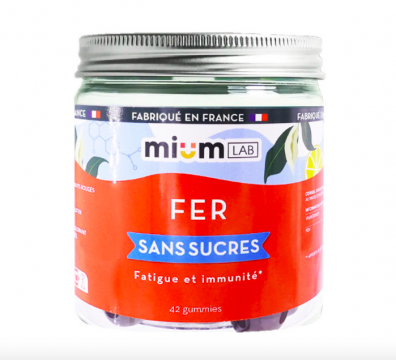 MIUM LAB - Fer sans sucres - Fatigue et Immunit&eacute; 42 gummies