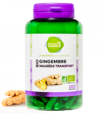 PHARMASCIENCE - Gingembre bio 200 g&eacute;lules
