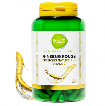 PHARMASCIENCE - Ginseng rouge 200 g&eacute;lules