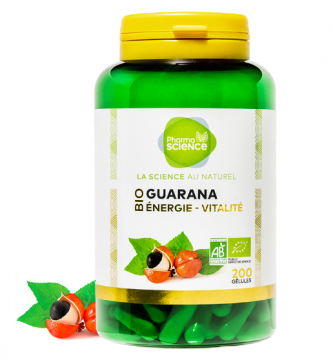 PHARMASCIENCE - Guarana &eacute;nergie bio 200 g&eacute;lules