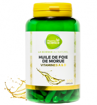 PHARMASCIENCE - Huile foie de morue 200 g&eacute;lules