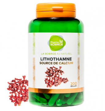 PHARMASCIENCE - Lithothamne source de calcium 200 g&eacute;lules