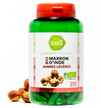 PHARMASCIENCE - Marron d'inde bio 200 g&eacute;lules
