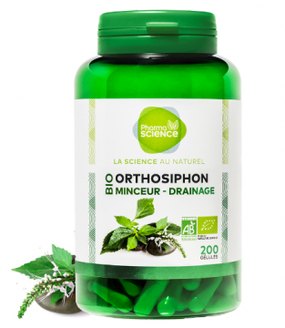 PHARMASCIENCE - Orthosiphon bio minceur-drainage 200 g&eacute;lules