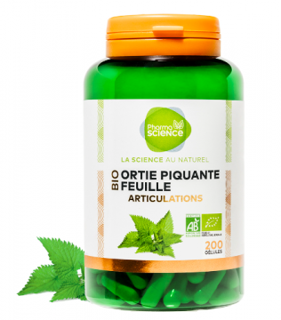 PHARMASCIENCE - Ortie feuille piquante bio articulation  200 g&eacute;lules