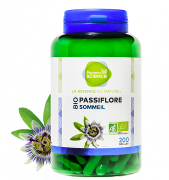 PHARMASCIENCE - Passiflore sommeil bio 200 g&eacute;lules