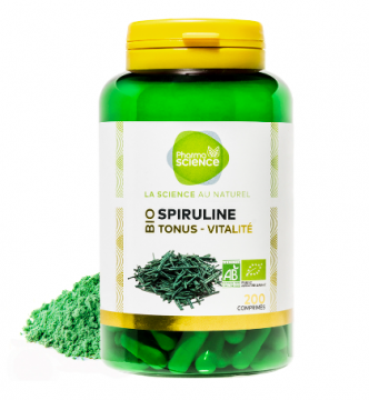 PHARMASCIENCE - Spiruline Bio - Tonus Vitalit&eacute; 200 g&eacute;lules