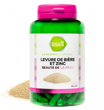 PHARMASCIENCE - Levure de bi&egrave;re et zinc 200 g&eacute;lules