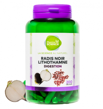 PHARMASCIENCE - Radis noir et lithothamne 200 g&eacute;lules