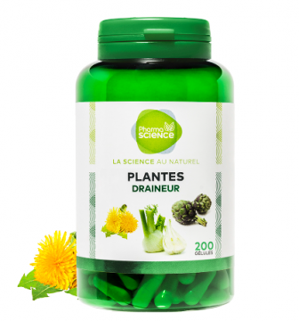 PHARMASCIENCE - Plantes bio draineur 200 g&eacute;lules