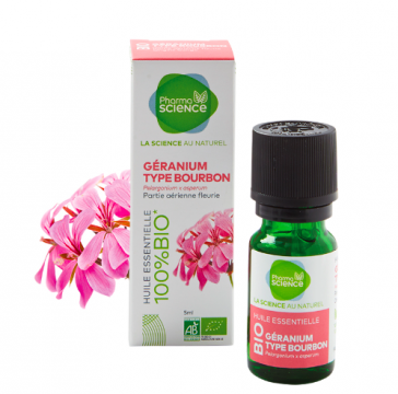 PHARMASCIENCE - Huile essentielle - G&eacute;ranium type bourbon 5ml