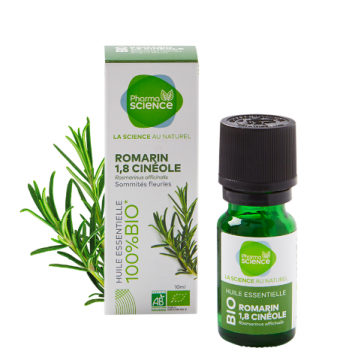 PHARMASCIENCE - Huile essentielle - Romarin cin&eacute;ol bio 10ml