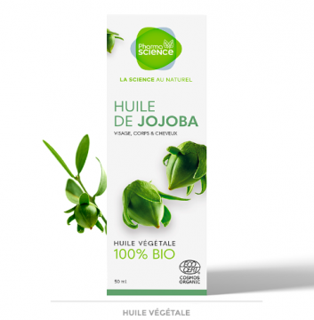 PHARMASCIENCE - Huile v&eacute;g&eacute;tale de jojoba Bio 50ml