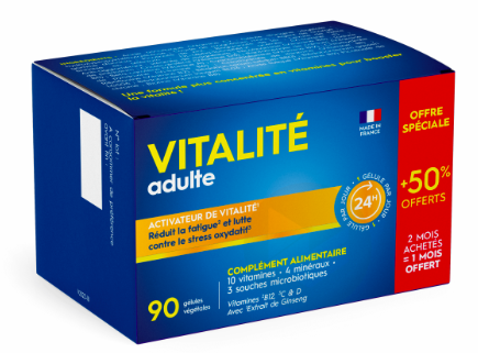 PHARMASCIENCE - Vitalit&eacute; adulte 90 capsules