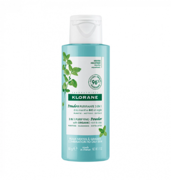 KLORANE -  Poudre purifiante 3 en 1 &agrave; la menthe Bio et argile 50g