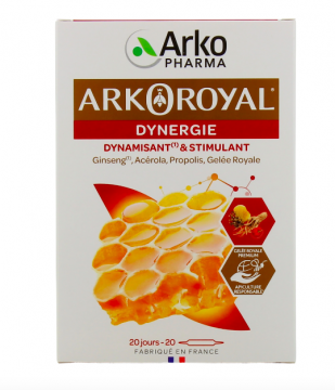 ARKOPHARMA - Arkoroyal Dynergie 20 ampoules 20 jours
