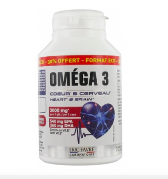 ERIC FAVRE - Om&eacute;ga 3 - Coeur et cerveau 120 capsules