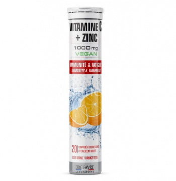 ERIC FAVRE - Vitamine C 1000 mg + Zinc x20 comprim&eacute;s