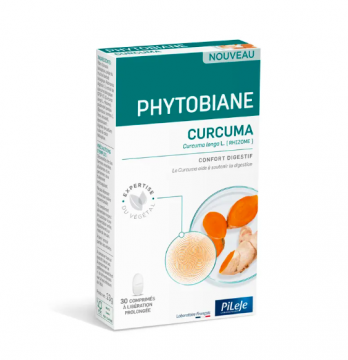 PILEJE -  Phytobiane curcuma confort digestif 30 comprim&eacute;s
