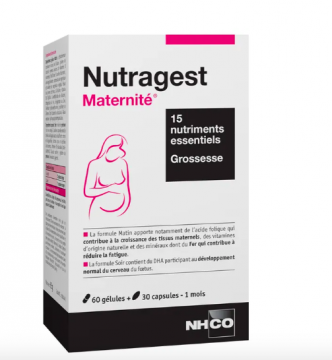 NHCO - Nutragest - 15 nutriments essentiels Grossesse 60 g&eacute;lules + 30 capsules