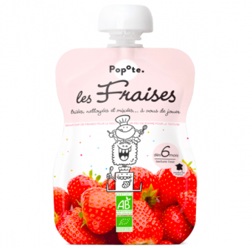 POPOTE - Gourde fraise bio 120g