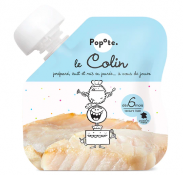 POPOTE - Gourde pur&eacute;e colin bio 60g