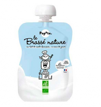 POPOTE - Gourde lact&eacute;e brass&eacute; nature bio 100g