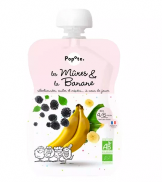 POPOTE - Gourde les m&ucirc;res et la banane 4/6 mois  120g