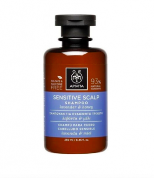 APIVITA - SENSITIVE SCALP - Shampoing pour cuir chevelu sensible lavande et miel 250ml