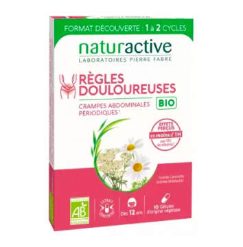 NATURACTIVE -  R&egrave;gles douloureuses bio 10 g&eacute;lules