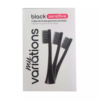 MY VARIATIONS - T&ecirc;te de brosse gencives sensibles noires x3