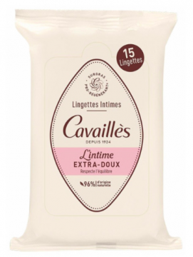 ROGE-CAVAILL&Egrave;S - Lingettes intimes &eacute;xtra-douces 15 unit&eacute;s