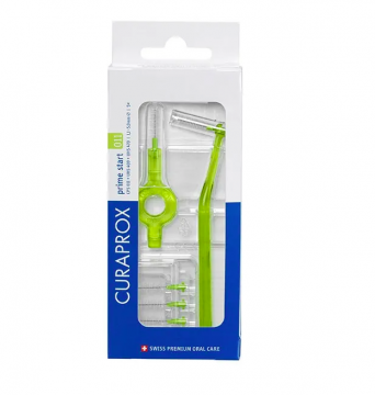 CURAPROX - 011 Prime Start - CPS 011, UHS 409, UHS470 / 1,1 - 5,0 mm 5 brossettes interdentaires + 2 manches