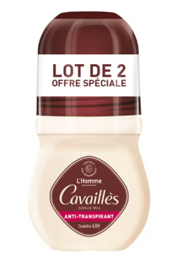 CAVAILL&Egrave;S - Absorb + d&eacute;odorant homme anti transpirant 48H 2x50ml
