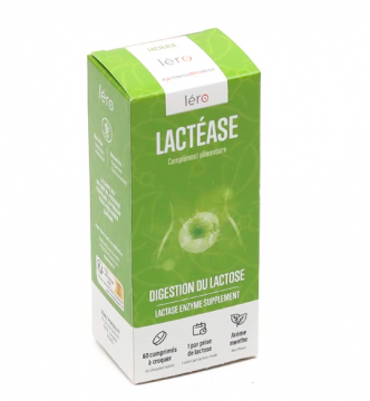 LERO - Lact&eacute;ase digestion du lactose 60 comprim&eacute;s &agrave; croquer