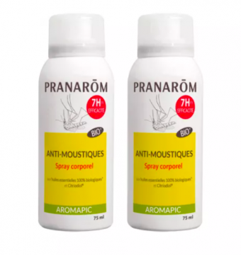 PRANAROM - Indisponible aromapic duo spray corporel anti-moustiques bio 2x75ml
