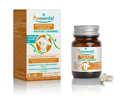 PURESSENTIEL - Articulations et muscles myo pure contractions musculaires 20 comprim&eacute;s