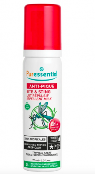 PURESSENTIEL - Anti-pique lait r&eacute;pulsif zones tropicales 75ml