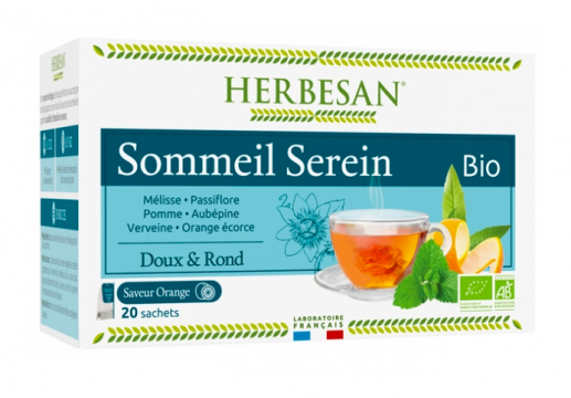 HERBESAN - Infusion sommeil serein bio 20 sachets