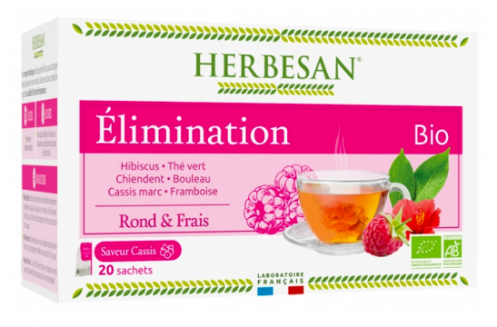HERBESAN - Infusion &eacute;limination bio 20 sachets