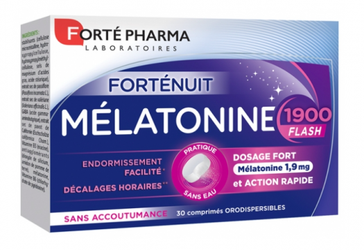 FORTE PHARMA - FORT&Eacute;NUIT - M&eacute;latonine 1900 flash 30 comprim&eacute;s
