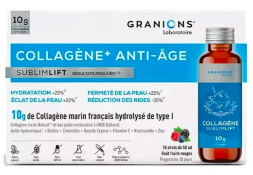 GRANIONS - Sublimlift Collag&egrave;ne+ anti-&acirc;ge 10 shots de 50ml