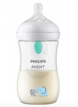 AVENT - Natural response biberon &agrave; motif avec valve airfree 260ml 1 mois et +