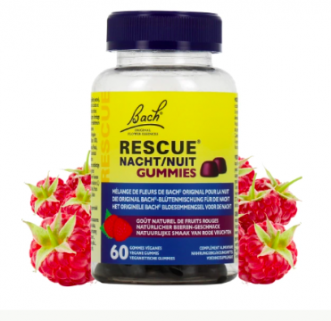 RESCUE - GUMMIES NUIT - Go&ucirc;t natural aux fruits rouges 60 gommes v&eacute;ganes