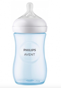 AVENT - Natural response biberon 260ml 1 mois et + - Couleur : bleu