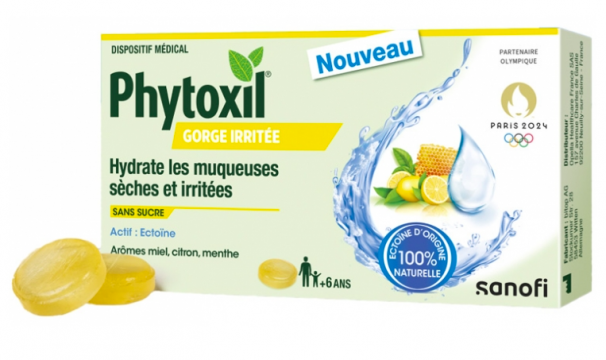 PHYTOXIL - Gorge irrit&eacute;e miel citron menthe 16 pastilles