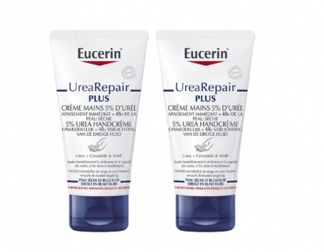 EUCERIN - UreaRepair PLUS cr&egrave;me mains 5% d'ur&eacute;e lot de 2 x 75ml