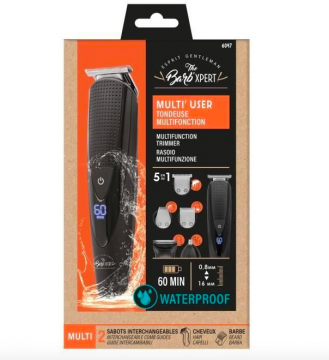 THE BARB'XPERT - Tondeuse 5 En 1 6047 multifonction avec rasoir a grilles pour barbe