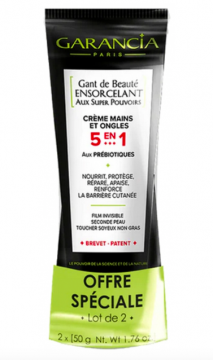 GARANCIA - Gant de Beaut&eacute; Ensorcelant - Cr&egrave;me mains et ongles 5 en 1 lot de 2x50 g